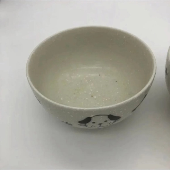 3 for $9 | NWOT T.J. Maxx Black White Pebbled Texture Ceramic Dog Food Bowls - Picture 5 of 10